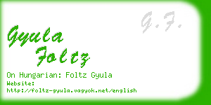 gyula foltz business card